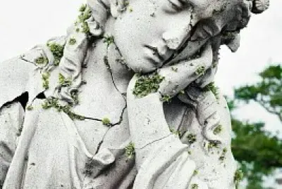 Cracked statue