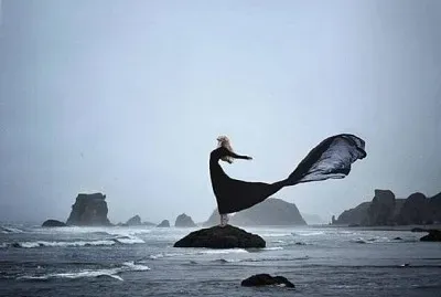 Lady at the beach