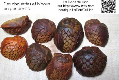 Pendentifs chouettes et hiboux, La Dent du Lion