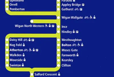 northern rail train map jigsaw puzzle