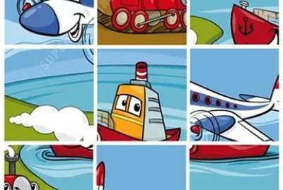 armar los medios de transportes en 8 partes