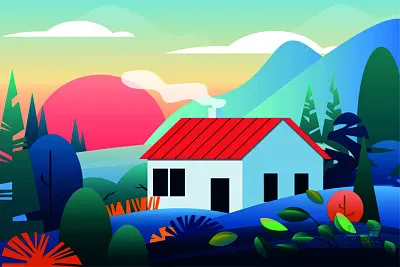 å¹³é¢é¢¨æ™¯åœ–