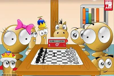 Piezas bebÃ© jugando ajedrez