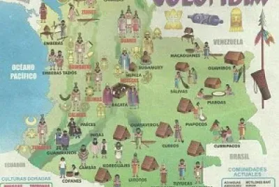 mapa indigena de colombia