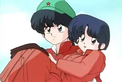ranma carga a akane