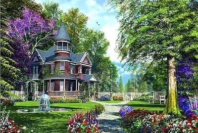 פאזל של Casa con jardin