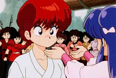 shampoo besa a ranma en la mejilla
