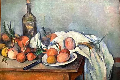 CÃ©zanne oignons et bouteille