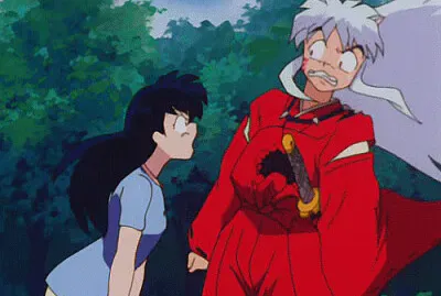 kagome le grita a inuyasha