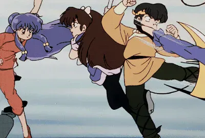 shampoo, ukio, ryoga y mouse pelean ranma 1/2