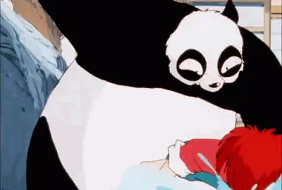 german empuja a ranma al estanque ranma 1/2