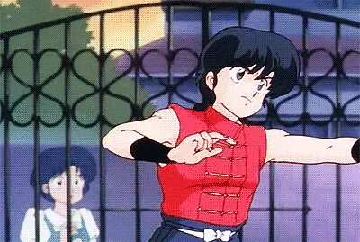 ranma ayuda a akane a defender a p-chan ranma 1/2