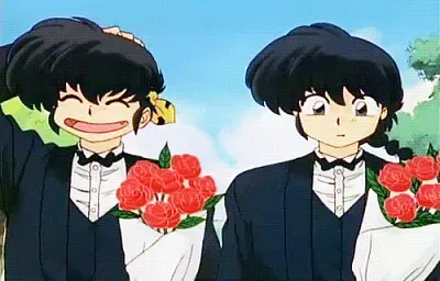 ryoga y ranma vestidos de novios ranma 1/2 jigsaw puzzle