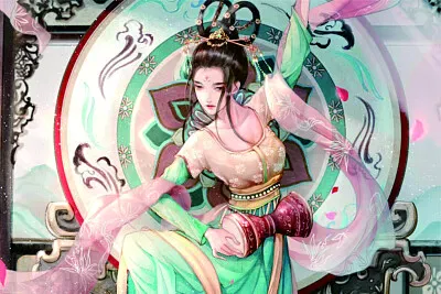 å¤é¢¨ç¾Žå¥³ç¹ª jigsaw puzzle