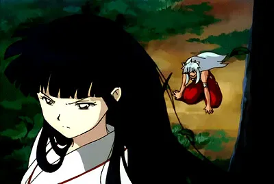 inuyasha y kikyo descubren la presencia de kagura jigsaw puzzle