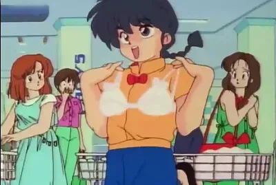 ranma se prueba un sosten ranma 1/2