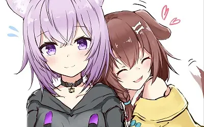 Korone  and  Okayu jigsaw puzzle