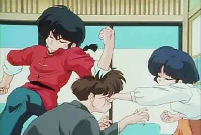 rama y akane golpean a utachi ranma 1/2 jigsaw puzzle