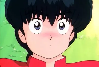 ranma se sonroja al ver akane sonriendo ranma 1/2