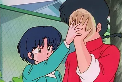 akane le tira un pan en la cara a ranma ranma 1/2