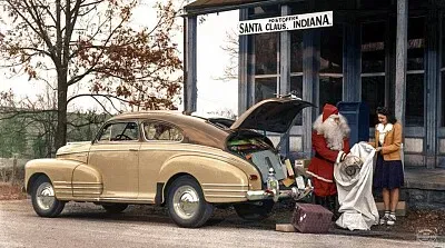 1942 Chevrolet Aerosedan seen in Santa Claus, Indi jigsaw puzzle