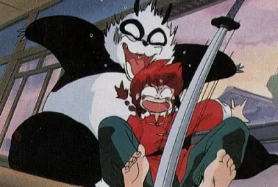 ranma y german se asustan por una espada ranma 1/2