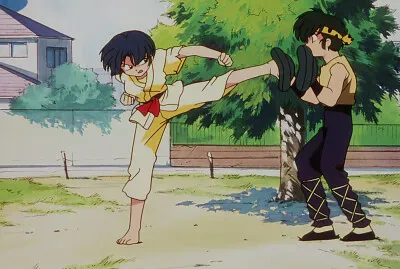 ryoga ayuda a akane a a entrenar ranma ova 1/2