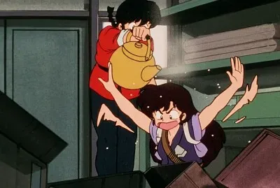 ranma moja a ukyo con agua caliente ranma 1/2