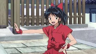 moroha haciendo artes marciales hanyo no yashahime jigsaw puzzle