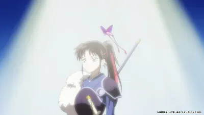 la mariposa de los sueños se acerca a setsuna hanyo no yashahime jigsaw puzzle