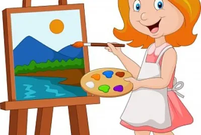 SHE IS PAINTING