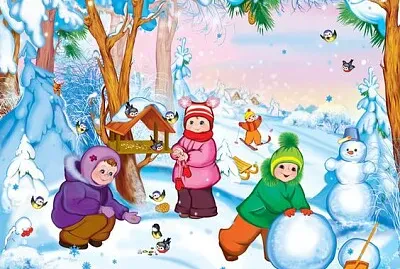 Jocurile copiilor iarna jigsaw puzzle