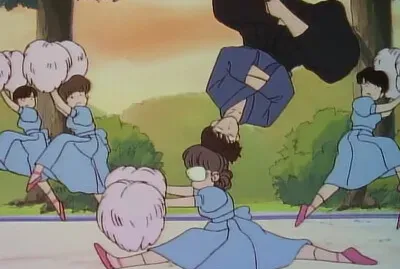 kuno choca cabeza con mariko ranma 1/2 jigsaw puzzle