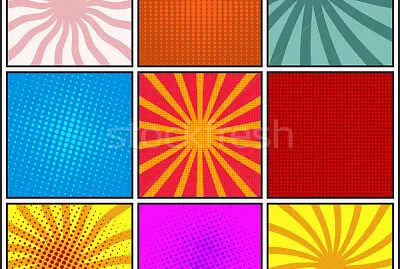 Colorful vector-pop-art jigsaw puzzle