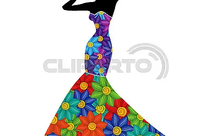 Attractive Lady in Gown