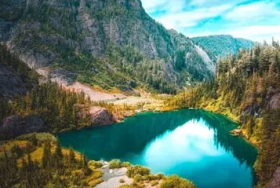 Montanha e lago jigsaw puzzle