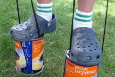 can stilts, old school jigsaw puzzle