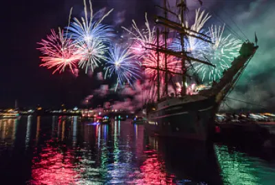 Tall Ships Fireworks in (Halifax, Nova Scotia)