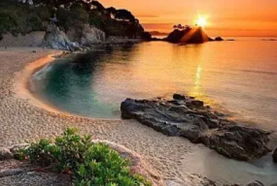 Praia selvagem e tropical