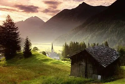 Alpes suizos al amanecer