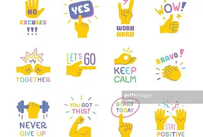 Inspirational quotes with hand gestures jigsaw puzzle