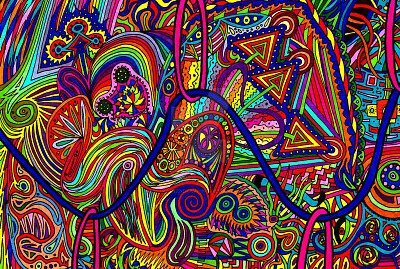psychedelic colourful