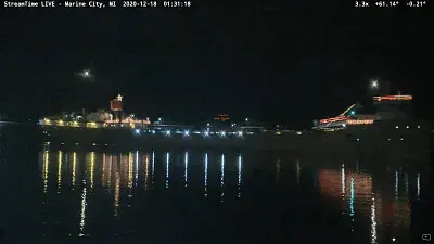 s/s Alpena with her 2020 Xmas lights on jigsaw puzzle