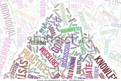 colorful business word cloud