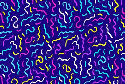 geometric, neon colors jigsaw puzzle