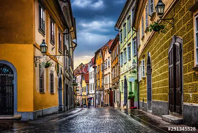 Street of the old city Ljubljana