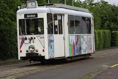 German tram with wheels jigsaw puzzle