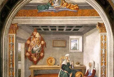 Ghirlandaio annonce de la mort de ste Gina jigsaw puzzle