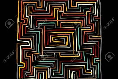 colorful labyrinth square