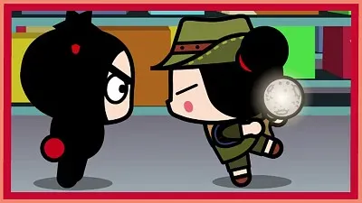 pucca intenta besar a garu pucca